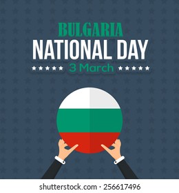 National Day of Bulgaria 3 March Celebration Card, Background, Badges Vector Design