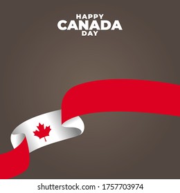 National Day of Canada (Canada: Fete du Canada or Dominion Day). Celebrated annually on July 1 in Canada. vector illustration