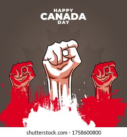National Day of Canada (Canada: Fete du Canada or Dominion Day). Celebrated annually on July 1 in Canada. vector illustration