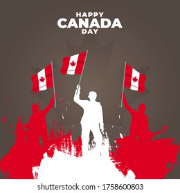 National Day of Canada (Canada: Fete du Canada or Dominion Day). Celebrated annually on July 1 in Canada. vector illustration