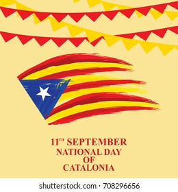 National Day Of Catalonia Vector Illustration