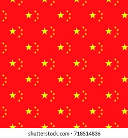 National Day in China, Badges Design. Christmas background with Chinese emblem. Seamless pattern design for banner, poster, card, postcard, cover, business card. Vector eps10 illustration.