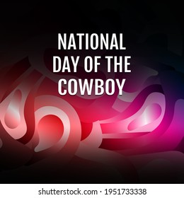 National Day of the Cowboy. Geometric design suitable for greeting card poster and banner