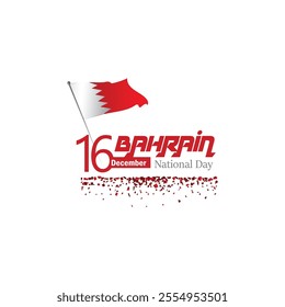 National day. December 16, Happy National day of Bahrain Vector Illustration Vol 02