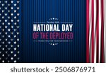 National Day Of The Deployed background vector illustration