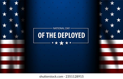 National Day Of The Deployed background vector illustration