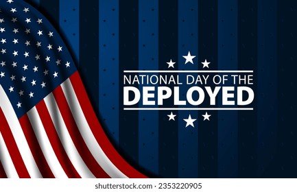 National Day Of The Deployed background vector illustration