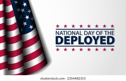 National Day Of The Deployed background vector illustration