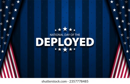 National Day Of The Deployed background vector illustration