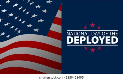 National Day Of The Deployed background vector illustration