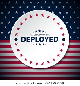 National Day Of The Deployed background vector illustration