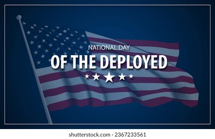 National Day Of The Deployed background vector illustration