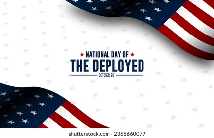 National Day Of The Deployed background vector illustration