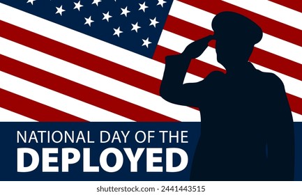 National Day Of The Deployed background vector illustration