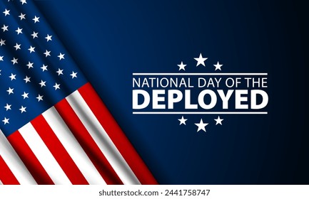 National Day Of The Deployed background vector illustration