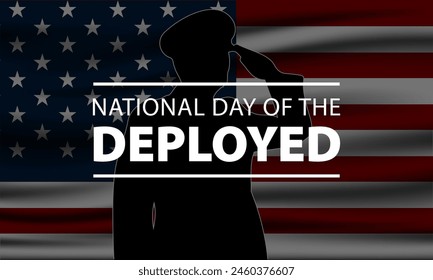 National Day Of The Deployed background vector illustration