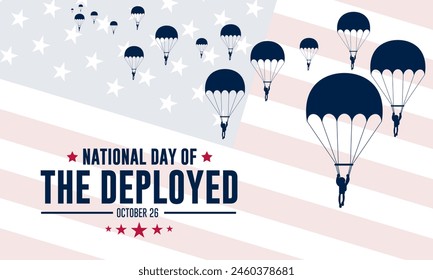 National Day Of The Deployed background vector illustration