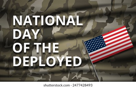 National Day Of The Deployed background vector illustration