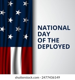 National Day Of The Deployed background vector illustration