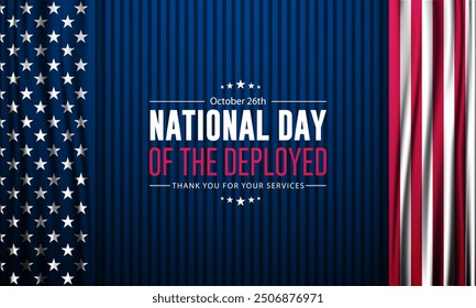 National Day Of The Deployed background vector illustration