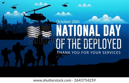 National Day Of The Deployed background vector illustration