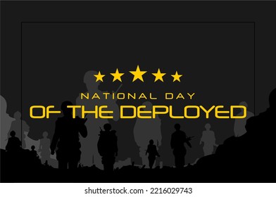 National Day of the Deployed. Holiday concept. Template for background, banner, card, poster, t-shirt with text inscription