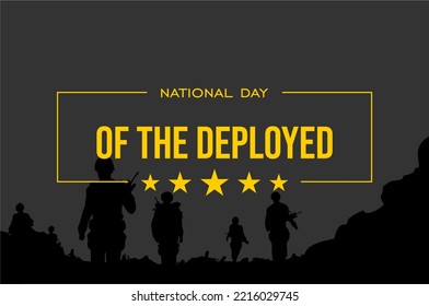 National Day of the Deployed. Holiday concept. Template for background, banner, card, poster, t-shirt with text inscription