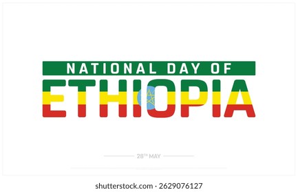 National Day of Ethiopia on white background, Typographic Design of National Day of Ethiopia, Vector Design of National Day of Ethiopia, National Day of Ethiopia Design
