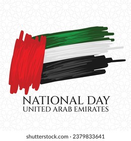 National Day Flag UAE, Flag Brushes Stroke
