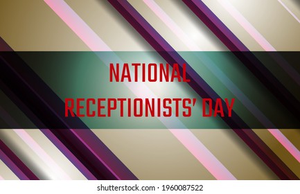 Nationalfeiertag der Rezeptionisten. Geometrisches Design für Grußkartenplakate und -banner