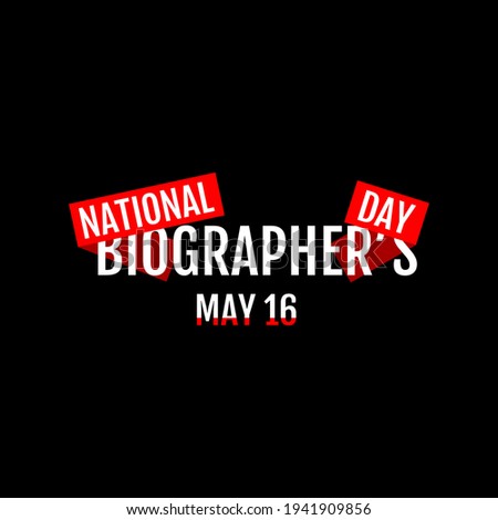 National Biographer’s Day. Geometric design suitable for greeting card poster and banner