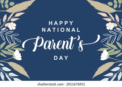 National Parent’s Day. Holiday concept. Template for background, Web banner, card, poster, t-shirt with text inscription