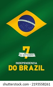  National Day or Independence Day Design for Brazilian Celebration Vector Illustration. 7 de setembro, independencia do brasil, (translation : 7 September, Independence Day of Brazil)