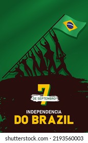  National Day or Independence Day Design for Brazilian Celebration Vector Illustration. 7 de setembro, independencia do brasil, (translation : 7 September, Independence Day of Brazil)