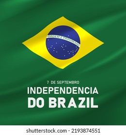  National Day or Independence Day Design for Brazilian Celebration Vector Illustration. 7 de setembro, independencia do brasil, (translation : 7 September, Independence Day of Brazil)