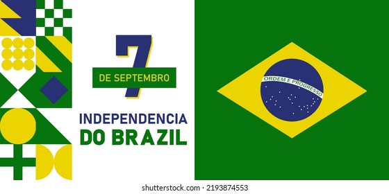  National Day or Independence Day Design for Brazilian Celebration Vector Illustration. 7 de setembro, independencia do brasil, (translation : 7 September, Independence Day of Brazil)