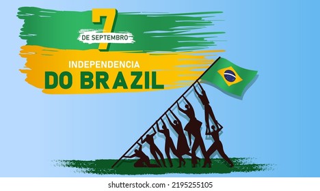 National Day or Independence Day Design for Brazilian Celebration Vector Illustration. 7 de setembro, independencia do brasil, (translation : 7 September, Independence Day of Brazil)
