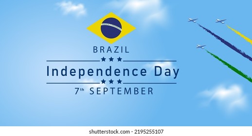 National Day or Independence Day Design for Brazilian Celebration Vector Illustration. 7 de setembro, independencia do brasil, (translation : 7 September, Independence Day of Brazil)