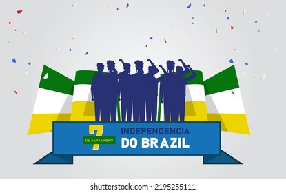 National Day or Independence Day Design for Brazilian Celebration Vector Illustration. 7 de setembro, independencia do brasil, (translation : 7 September, Independence Day of Brazil)