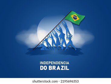 National Day or Independence Day Design for Brazilian Celebration Vector Illustration. 7 de setembro, independencia do brasil, (translation : 7 September, Independence Day of Brazil)