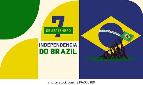 National Day or Independence Day Design for Brazilian Celebration Vector Illustration. 7 de setembro, independencia do brasil, (translation : 7 September, Independence Day of Brazil)