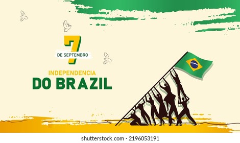 National Day or Independence Day Design for Brazilian Celebration Vector Illustration. 7 de setembro, independencia do brasil, (translation : 7 September, Independence Day of Brazil)