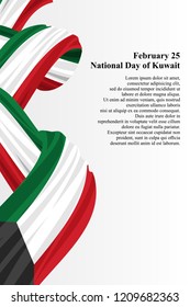 National day of Kuwait vector illustration. Suitable for greeting card, poster and banner.