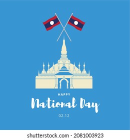 National Day of Laos Vector Design