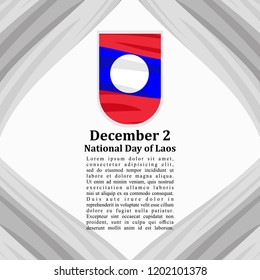 National Day of Laos vector illustration. Suitable for greeting card, poster and banner. 