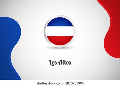 National day of Los Altos country with country flag geometric greeting background