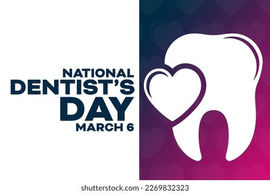 National Dentist’s Day. March 6. Vector illustration. Holiday poster