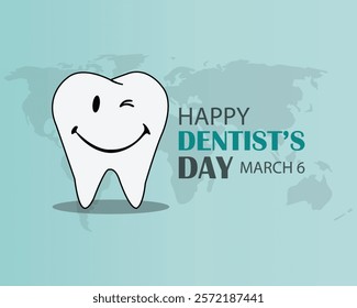 National Dentist’s Day. March 6. Vector illustration. Holiday poster.