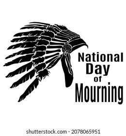 National Day of Mourning, Idea for poster, banner, flyer or postcard vector illustration