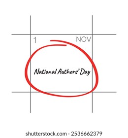 Dia Nacional do Autor, 1º de novembro - data do calendário.